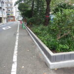 公園　 花壇ブロック積み工事